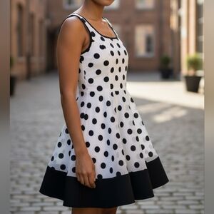 Polka Dot Dress Black and White